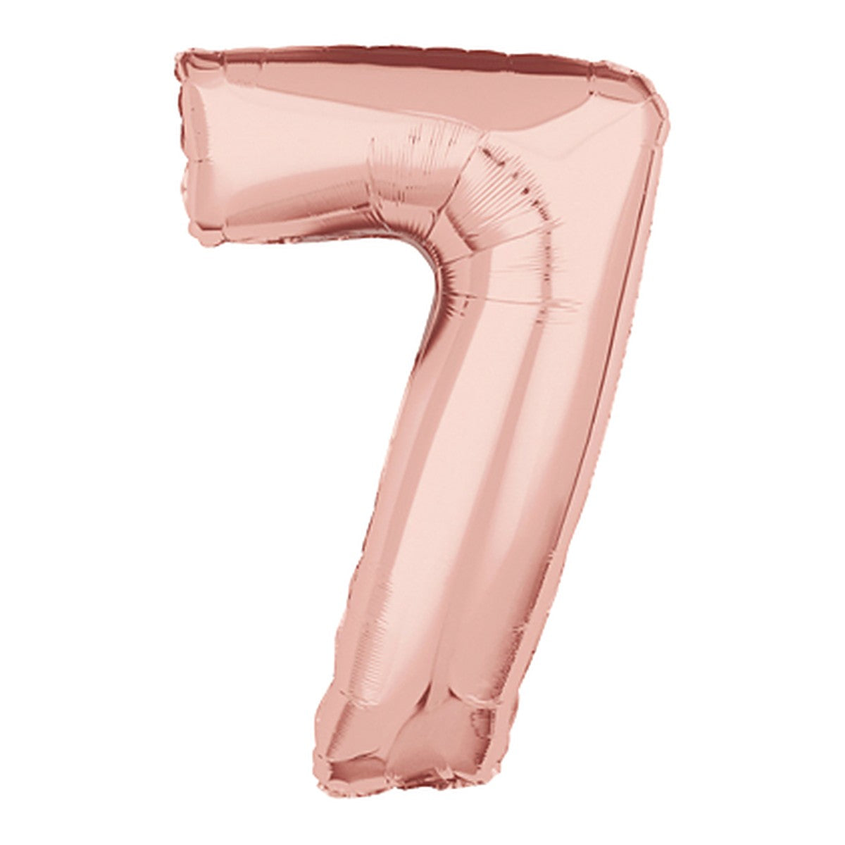 Zahlenballon Midi Rosegold 0–9 (65 cm) – Zahl 7