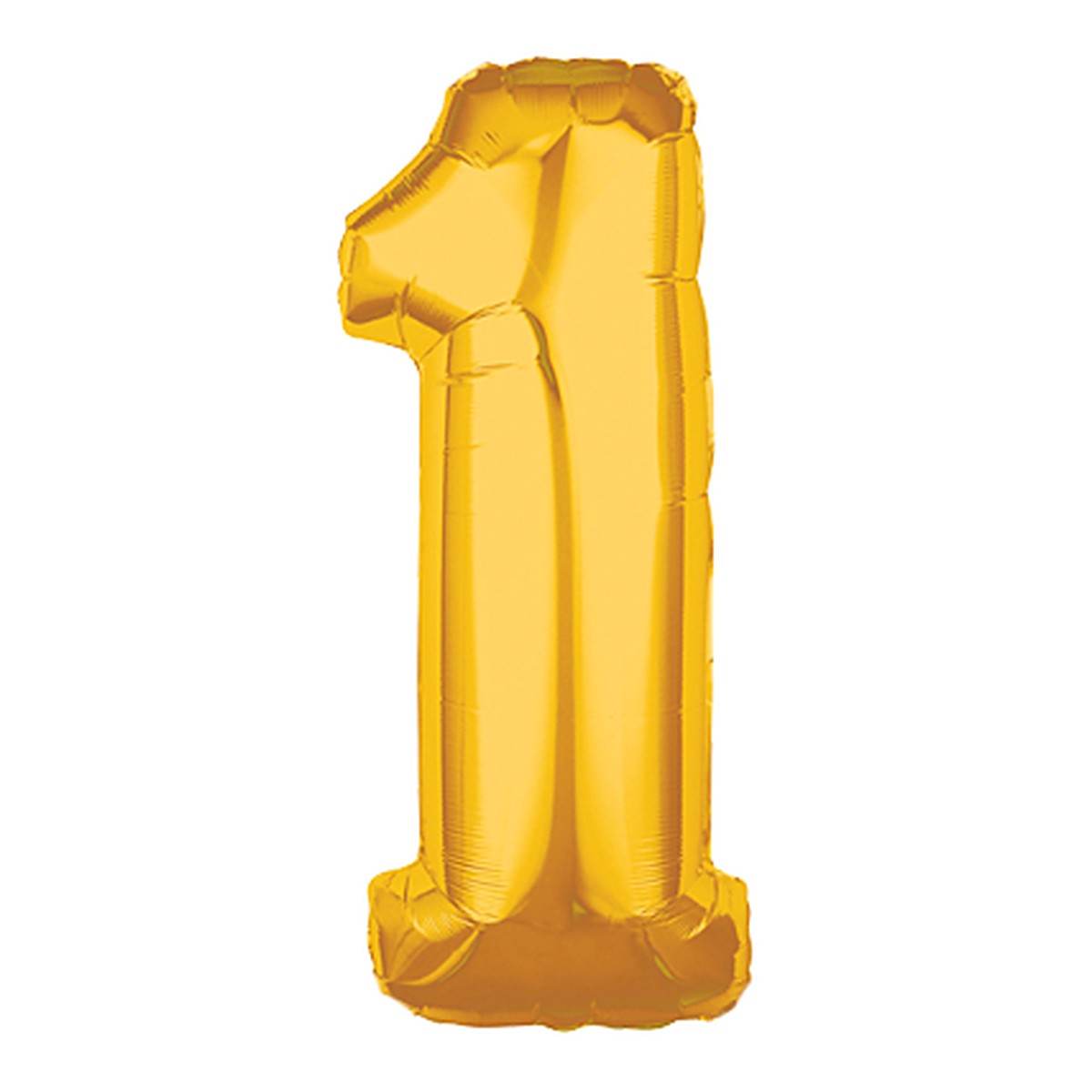 Zahlenballon Midi Gold 0–9 (65 cm) – Zahl 1