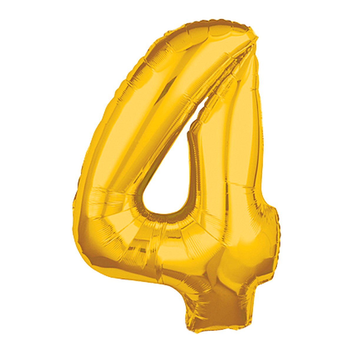 Zahlenballon Midi Gold 0–9 (65 cm) – Zahl 4
