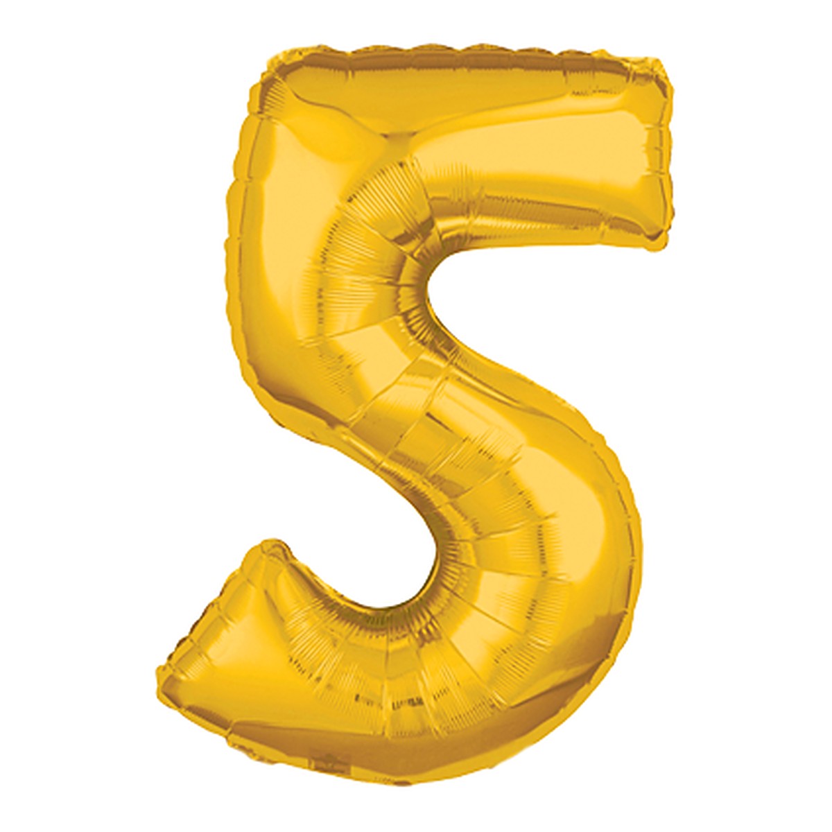 Zahlenballon Midi Gold 0–9 (65 cm) – Zahl 5