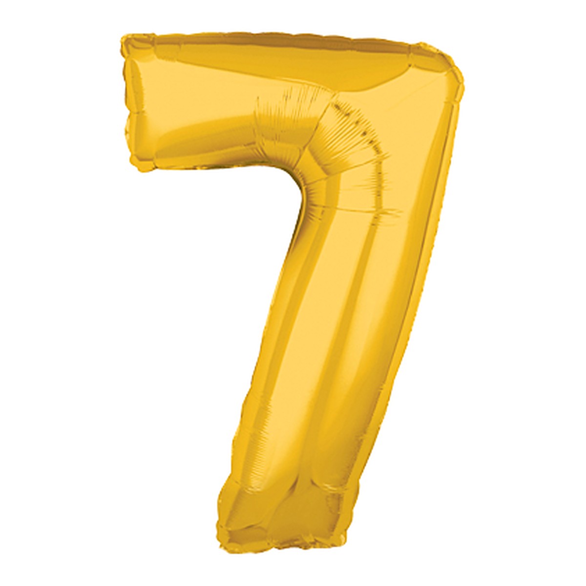 Zahlenballon Midi Gold 0–9 (65 cm) – Zahl 7