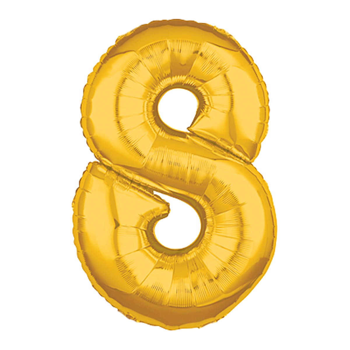 Zahlenballon Midi Gold 0–9 (65 cm) – Zahl 8
