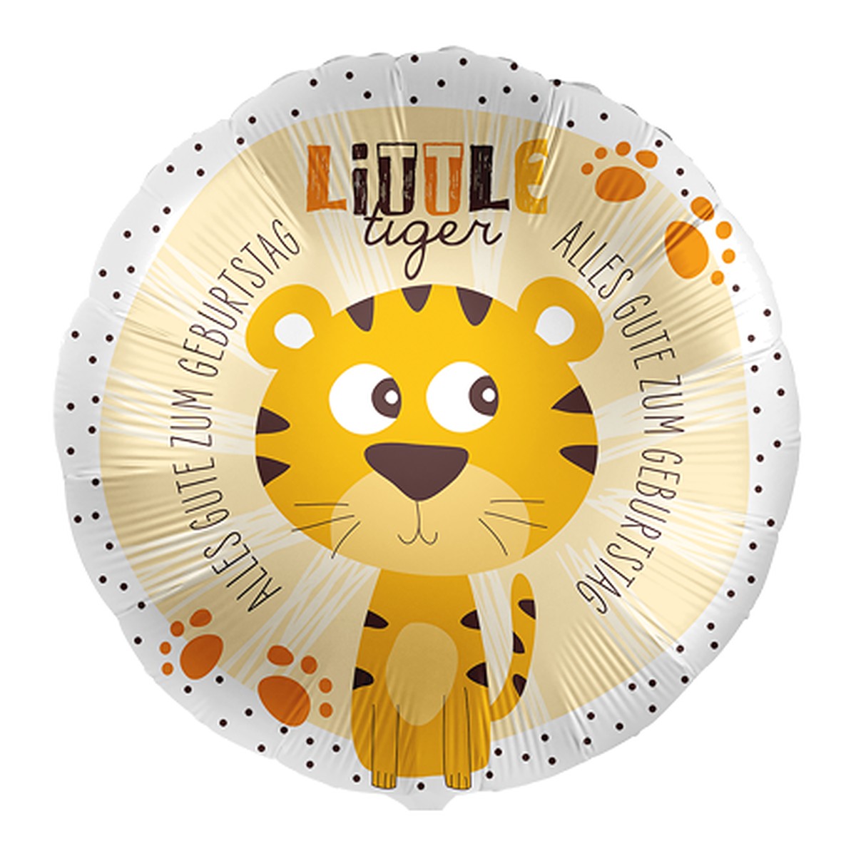 Birthday Little Tiger Folienballon – Grösse: Midi · ungefüllt