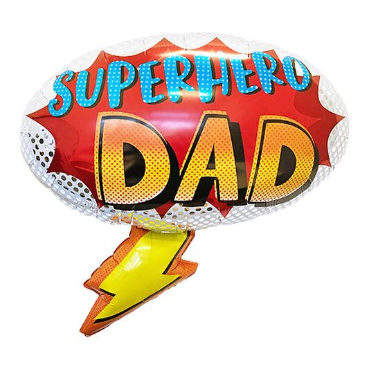 Superhero Dad Folienballon – Grösse: Maxi · ungefüllt