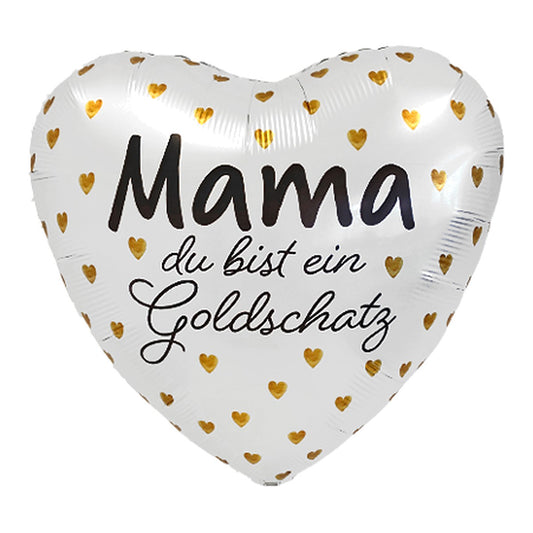 Mama Goldschatz Folienballon – Grösse: Midi · ungefüllt