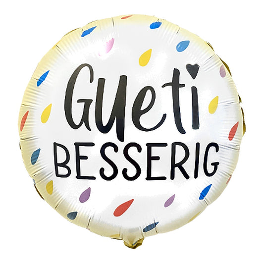 Gueti Besserig Tropfä Folienballon – Grösse: Midi · ungefüllt