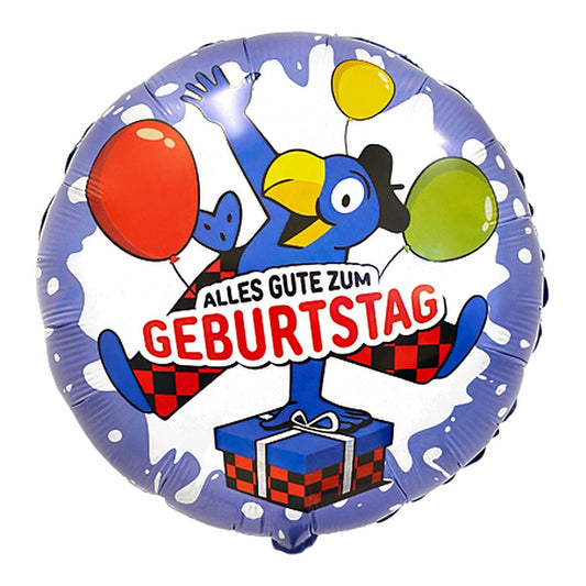 Globi Geburtstag Folienballon – Grösse: Midi · ungefüllt