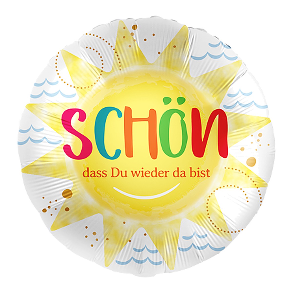Schön, Sonne Folienballon – Grösse: Midi · ungefüllt