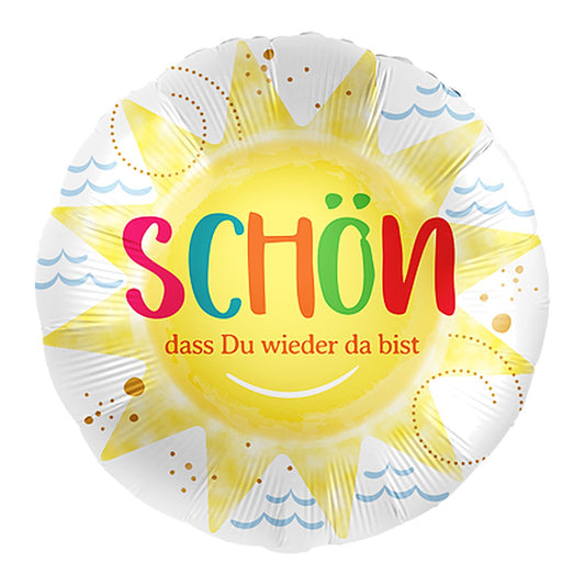 Schön, Sonne Folienballon – Grösse: Midi · ungefüllt