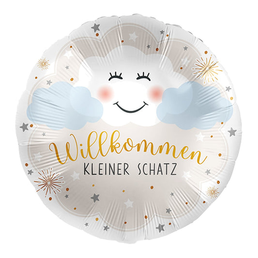 Willkommen kleiner Schatz Folienballon – Grösse: Midi · ungefüllt