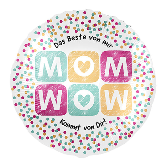 Mom wow Folienballon – Grösse: Midi · ungefüllt