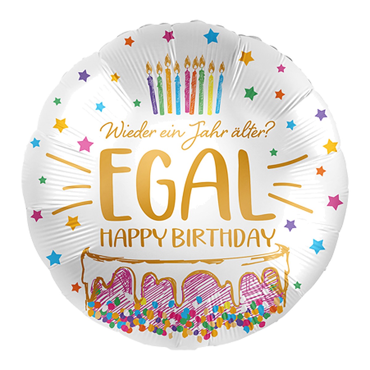 Egal Happy Birthday Folienballon – Grösse: Midi · ungefüllt