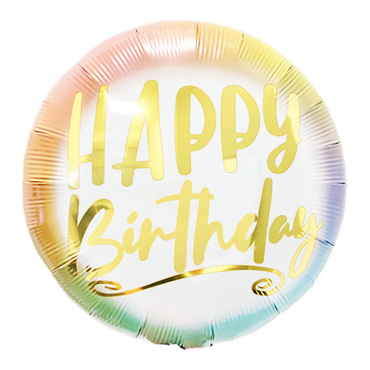 Birthday Ombre Folienballon – Grösse: Midi · ungefüllt