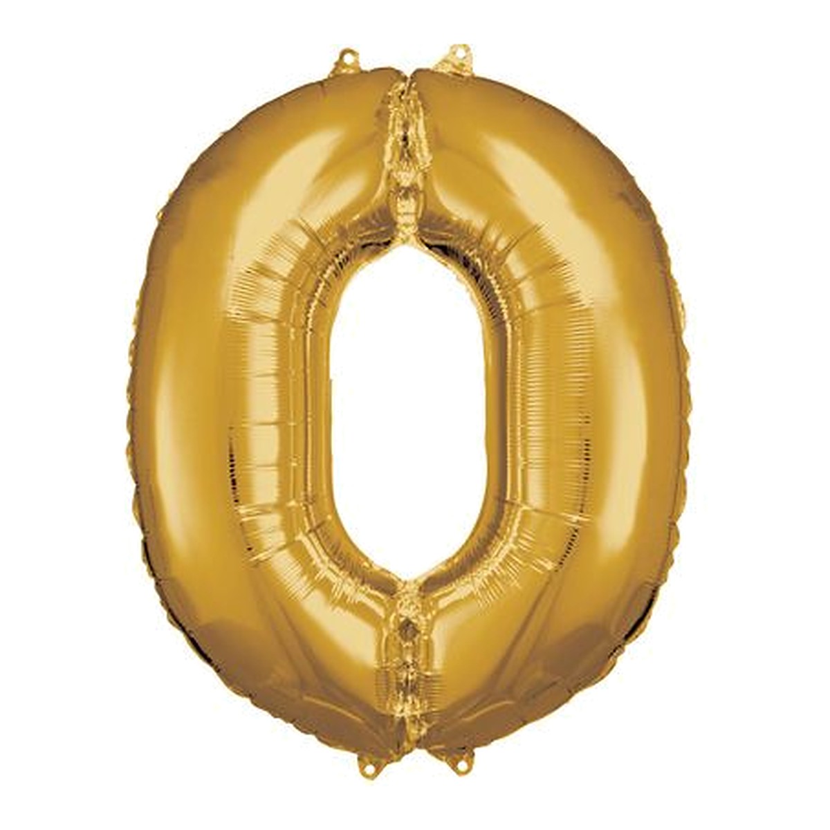 Zahlenballon Gold 0–9 (86 cm) – Zahl 0