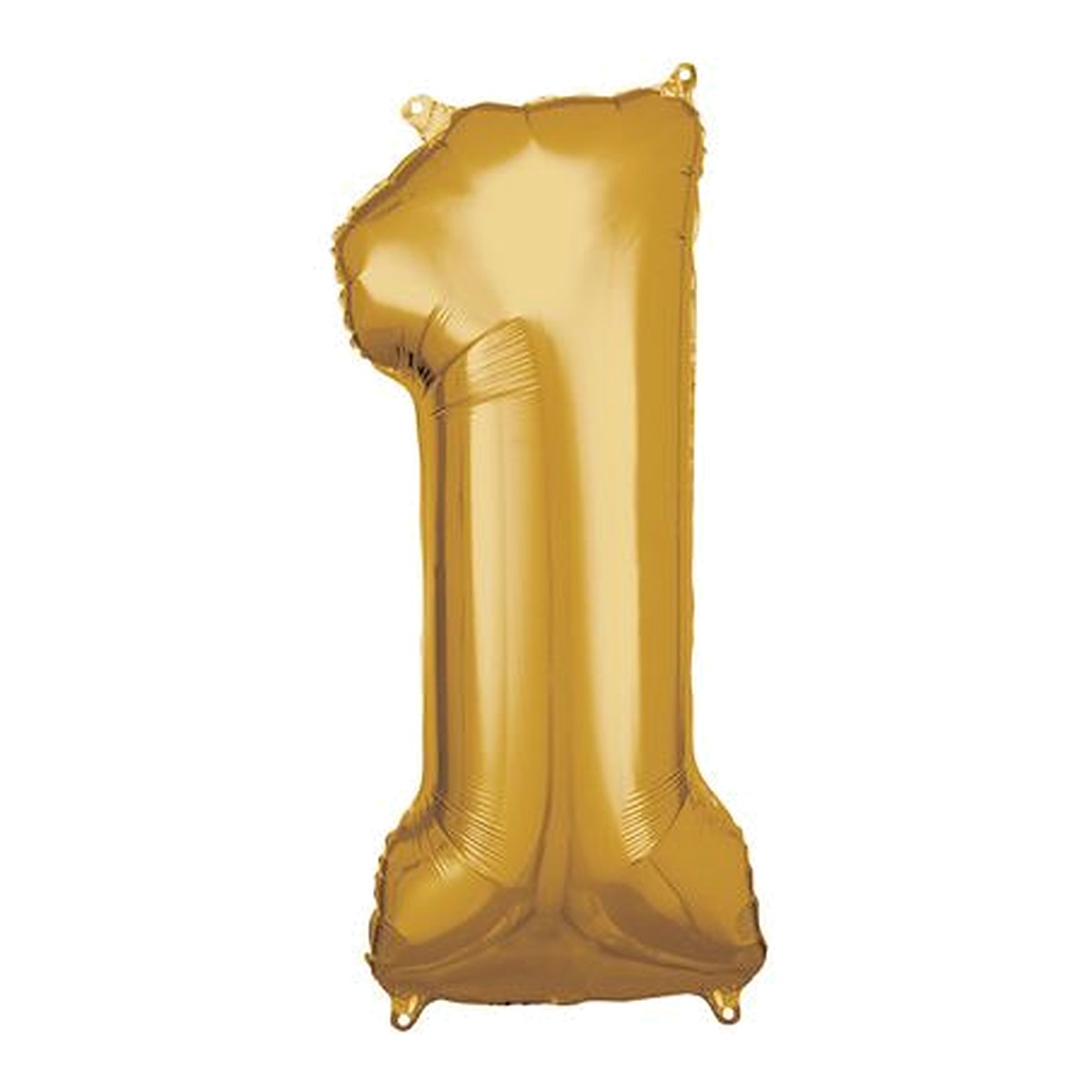Zahlenballon Gold 0–9 (86 cm) – Zahl 1