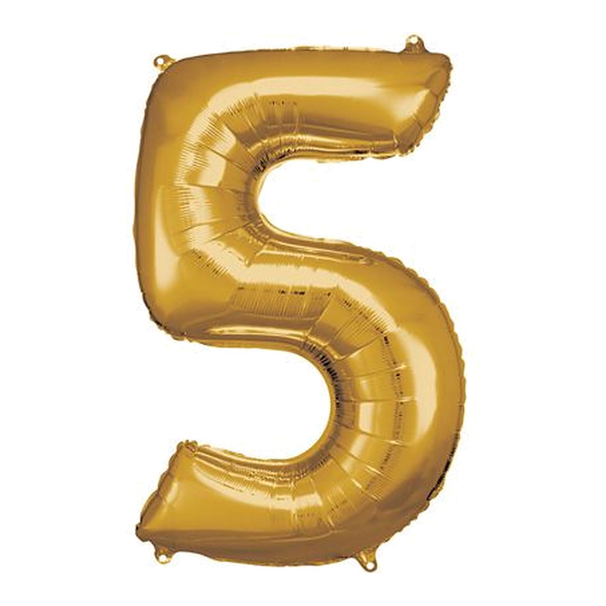 Zahlenballon Gold 0–9 (86 cm) – Zahl 5