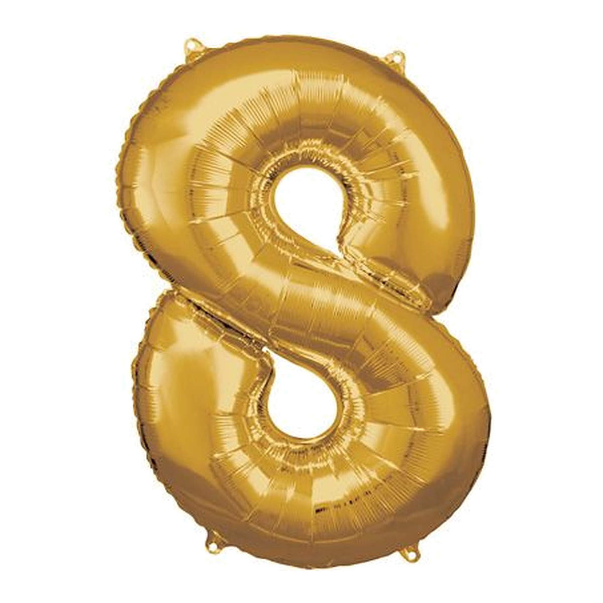 Zahlenballon Gold 0–9 (86 cm) – Zahl 8