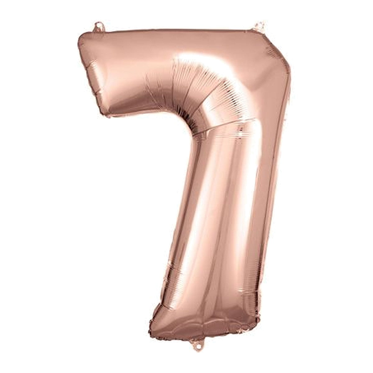Zahlenballon Rosegold 0–9 (86 cm) – Zahl 7