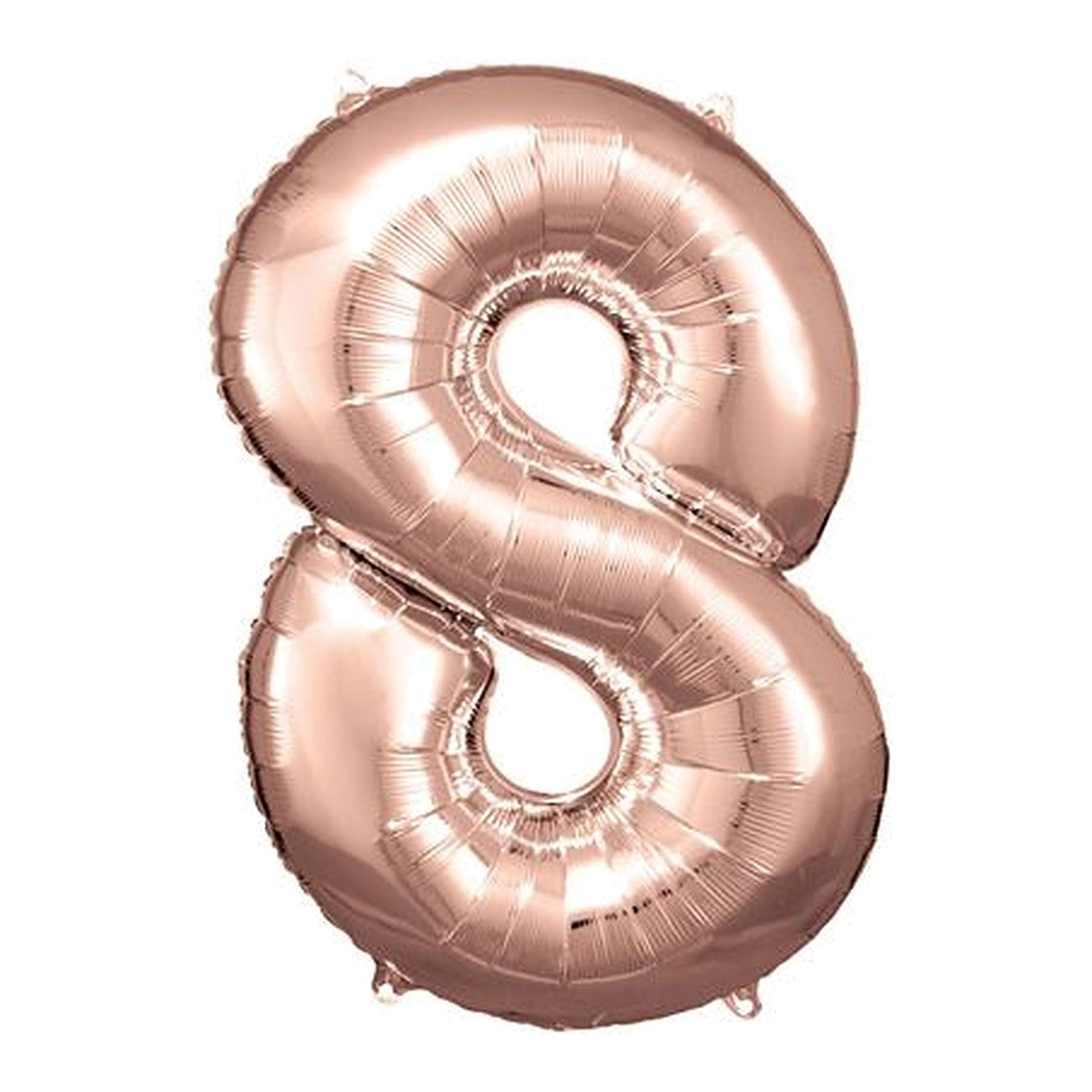 Zahlenballon Rosegold 0–9 (86 cm) – Zahl 8