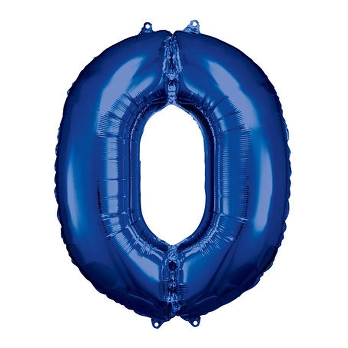 Zahlenballon Blau 0–9 (86 cm) – Zahl 0