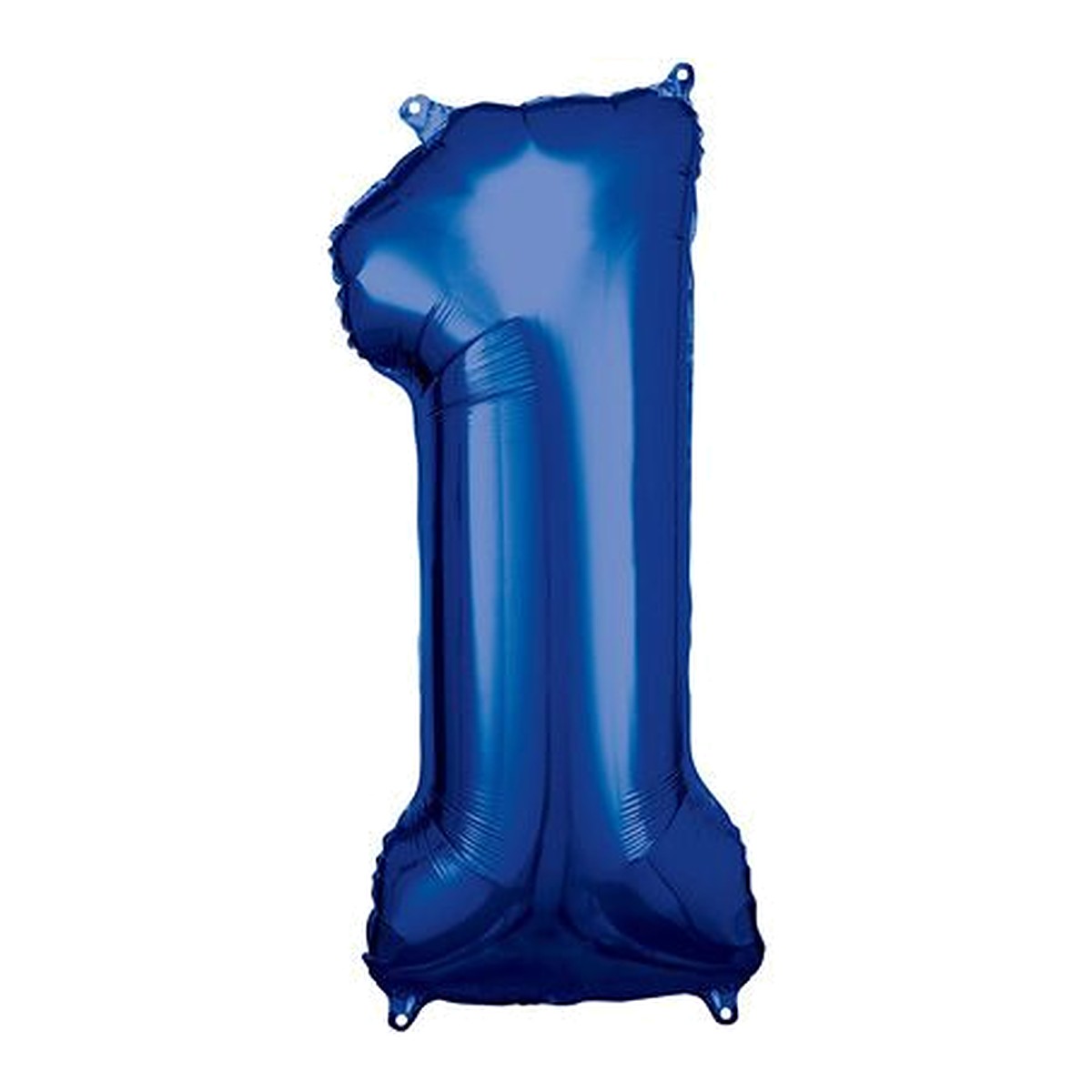 Zahlenballon Blau 0–9 (86 cm) – Zahl 1