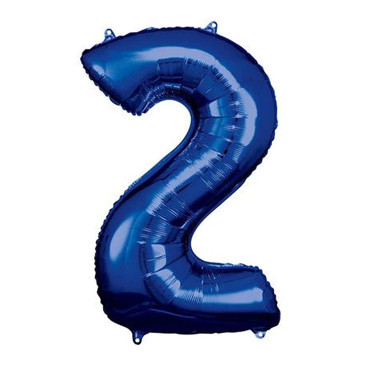 Zahlenballon Blau 0–9 (86 cm) – Zahl 2