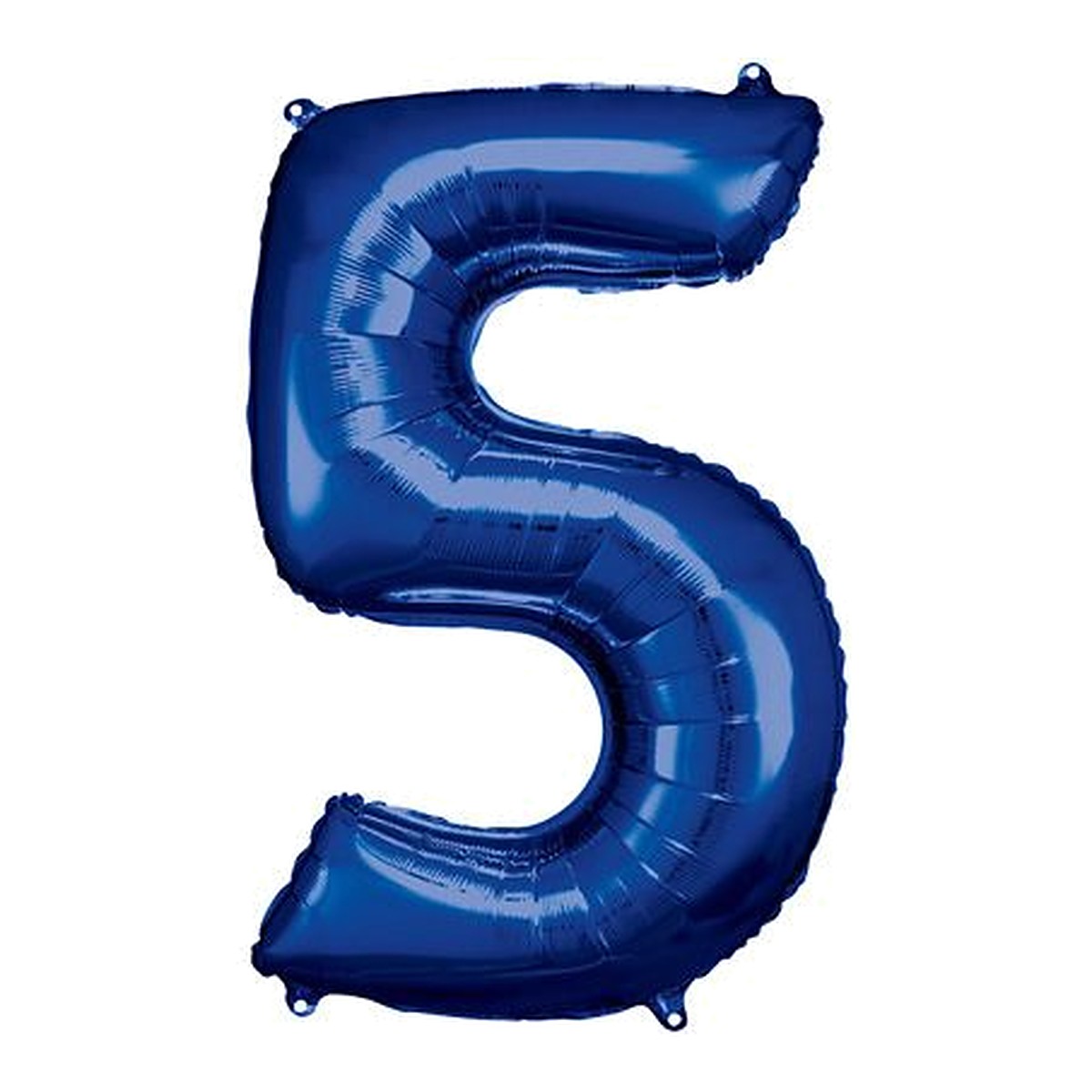 Zahlenballon Blau 0–9 (86 cm) – Zahl 5
