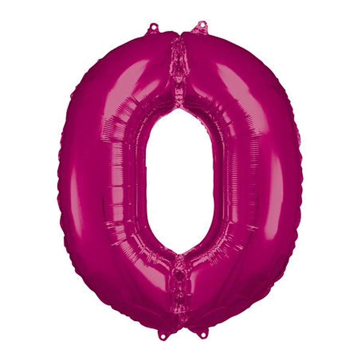 Zahlenballon Pink 0–9 (86 cm) – Zahl 0