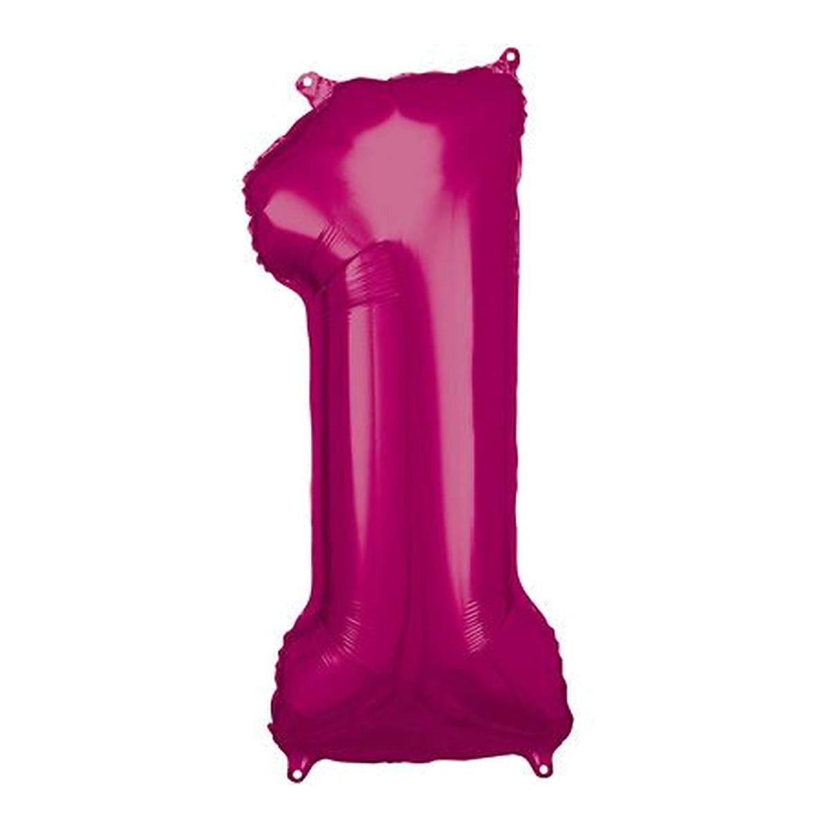 Zahlenballon Pink 0–9 (86 cm) – Zahl 1