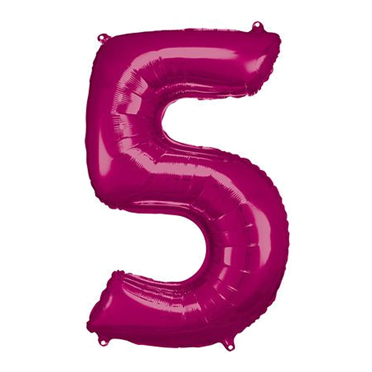 Zahlenballon Pink 0–9 (86 cm) – Zahl 5