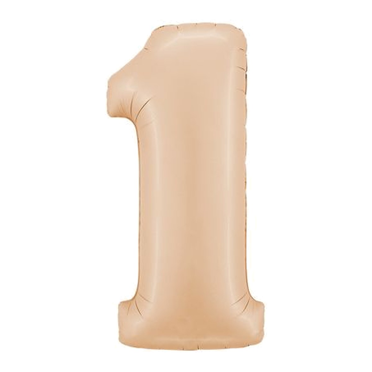 Zahlenballon Beige Satin 0–9 (86 cm) – Zahl 1