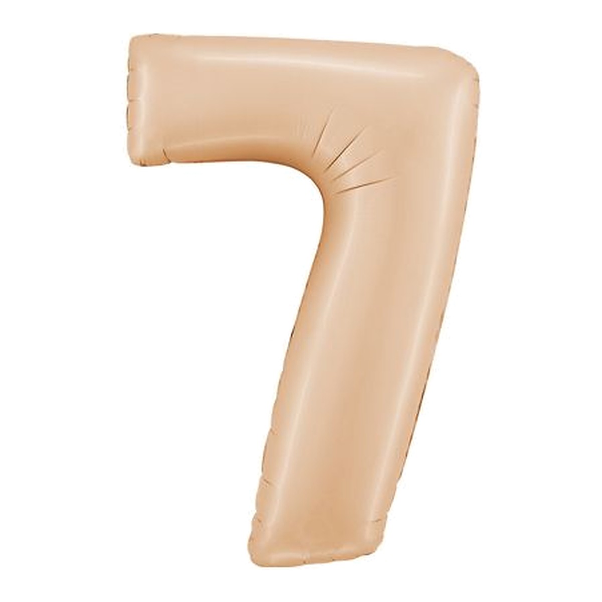 Zahlenballon Beige Satin 0–9 (86 cm) – Zahl 7