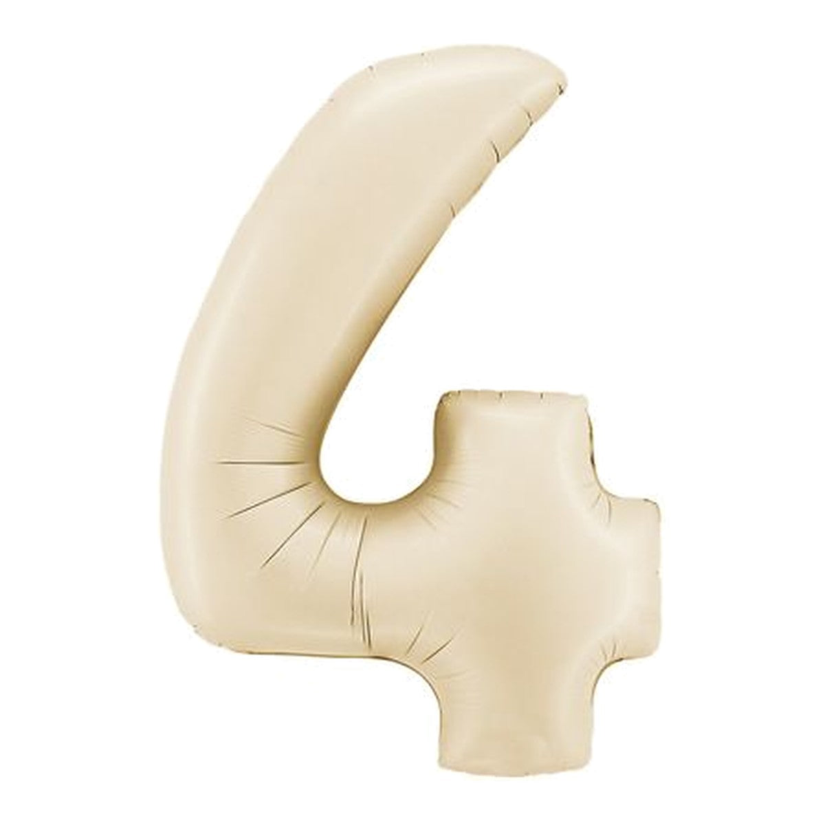 Zahlenballon Creme Satin 0–9 (86 cm) – Zahl 4