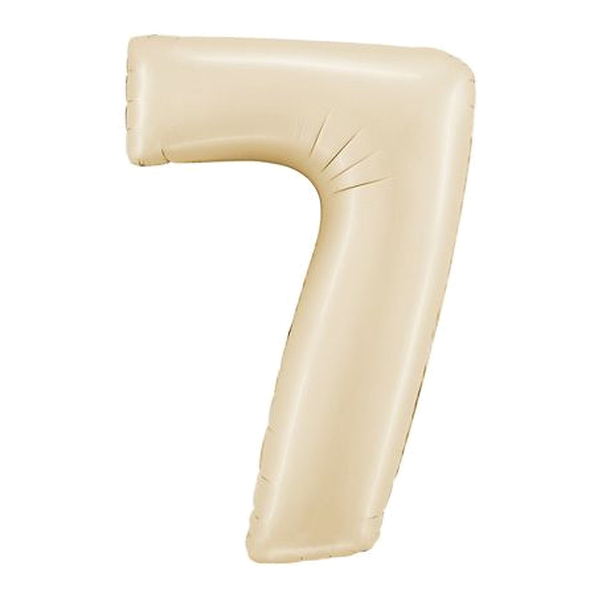 Zahlenballon Creme Satin 0–9 (86 cm) – Zahl 7