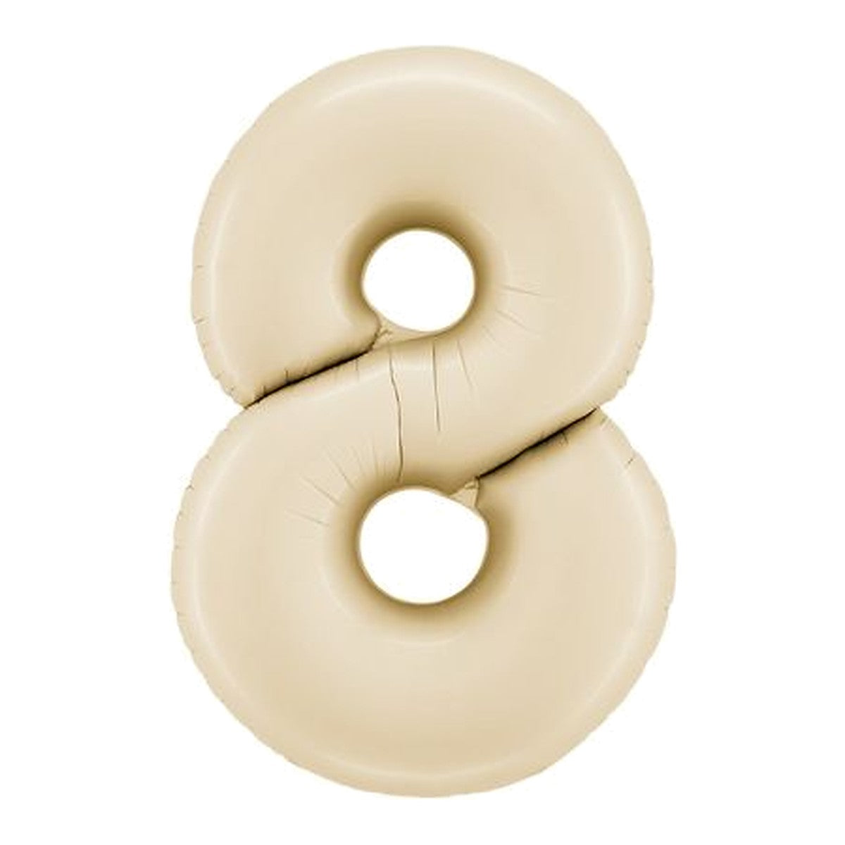 Zahlenballon Creme Satin 0–9 (86 cm) – Zahl 8