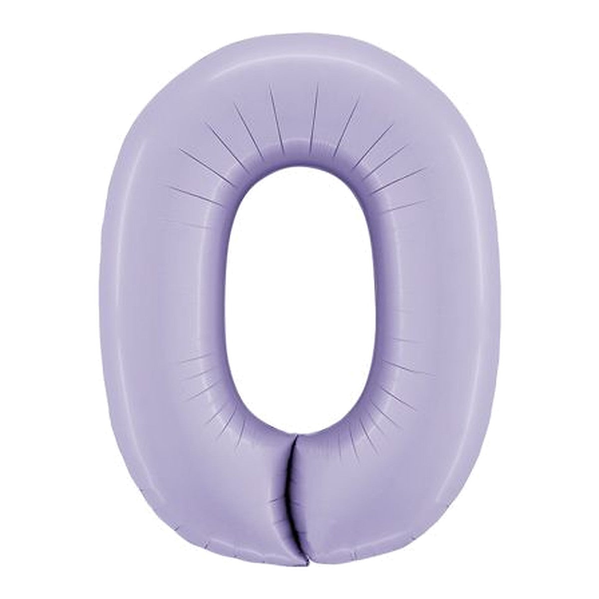 Zahlenballon Lavendel Satin 0–9 (86 cm) – Zahl 0