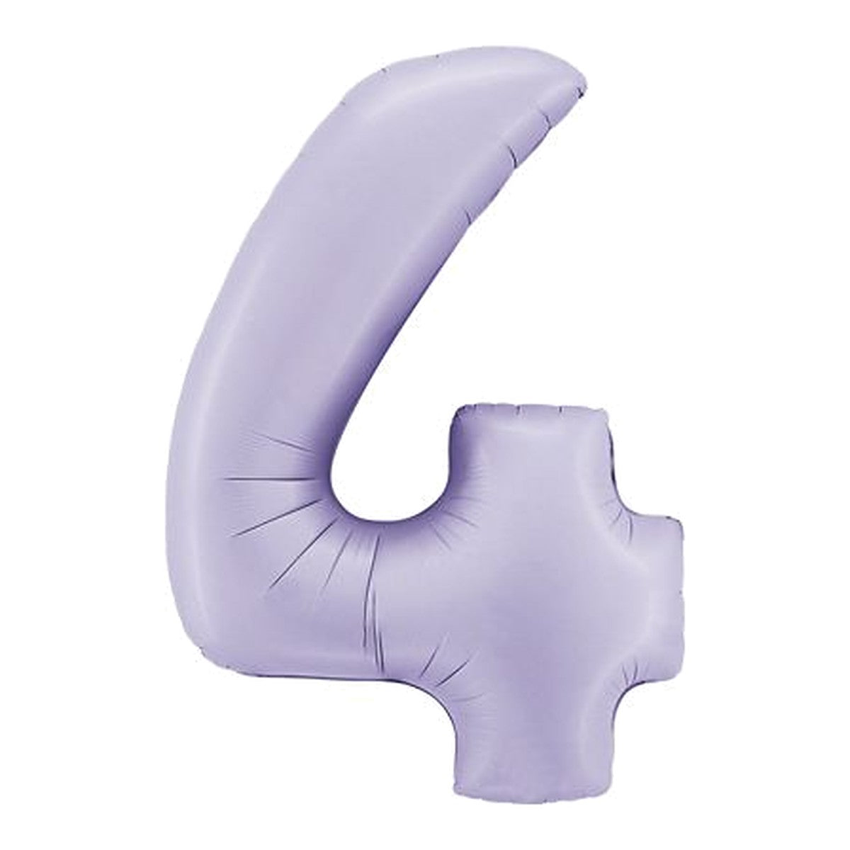 Zahlenballon Lavendel Satin 0–9 (86 cm) – Zahl 4