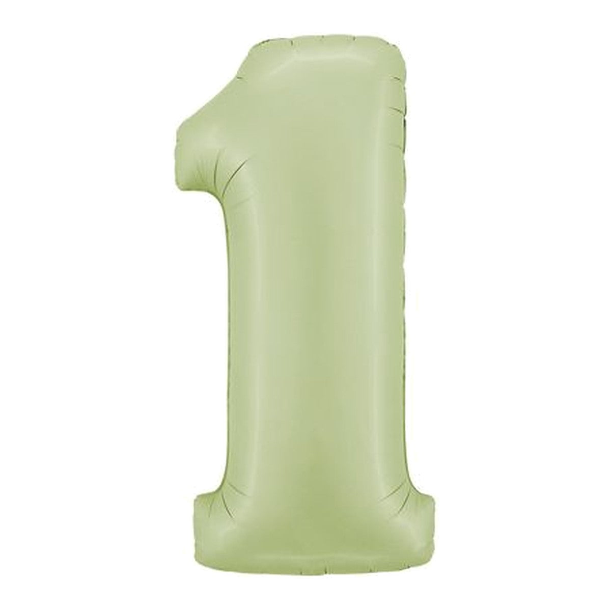 Zahlenballon Olive Satin 0–9 (86 cm) – Zahl 1