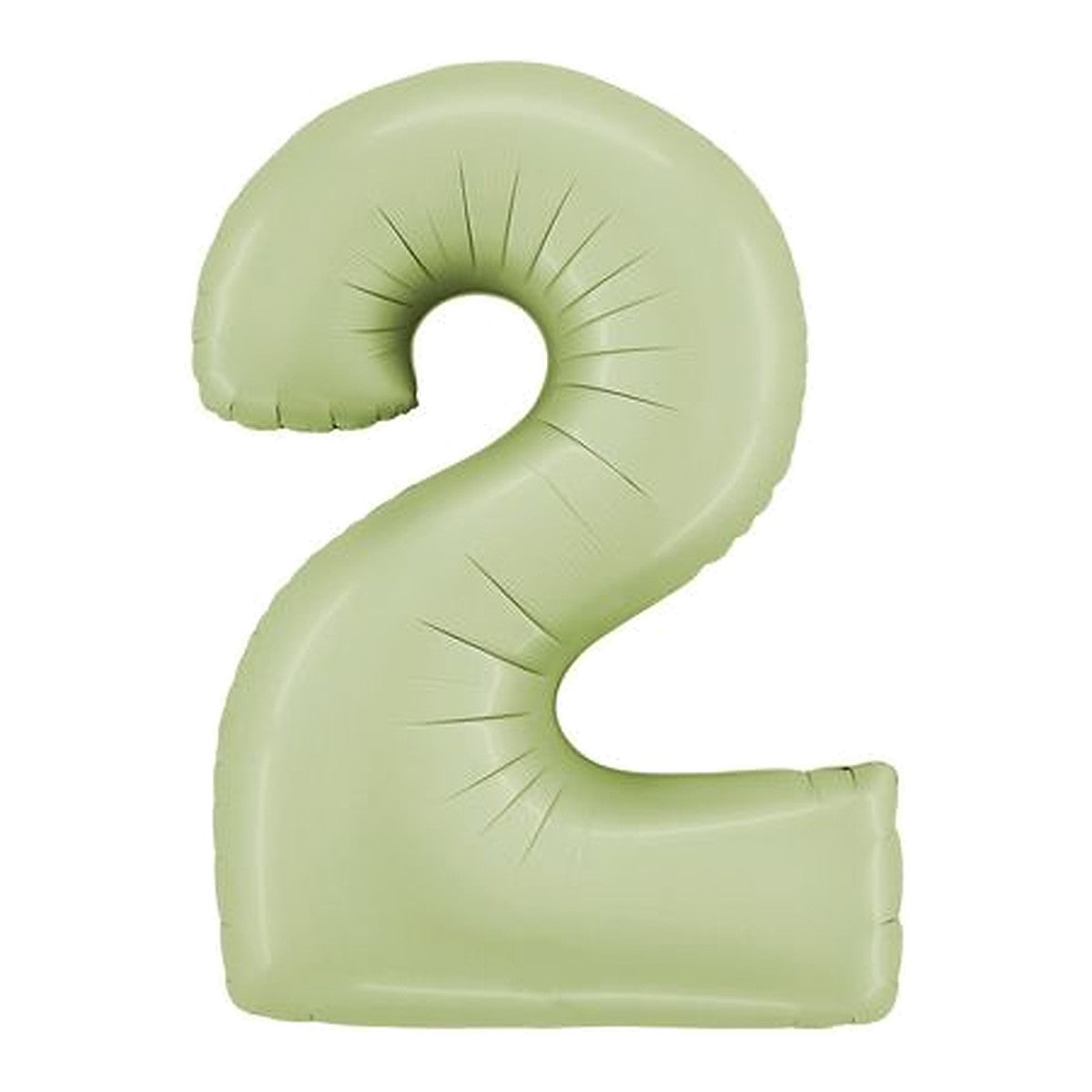 Zahlenballon Olive Satin 0–9 (86 cm) – Zahl 2