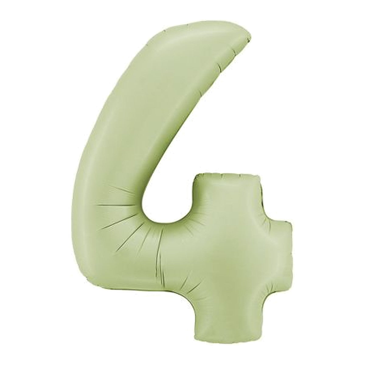 Zahlenballon Olive Satin 0–9 (86 cm) – Zahl 4