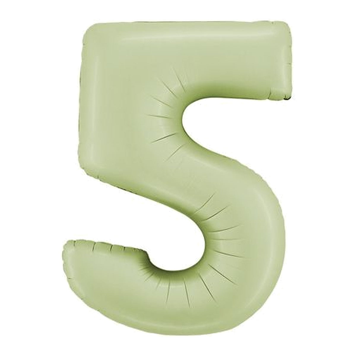 Zahlenballon Olive Satin 0–9 (86 cm) – Zahl 5