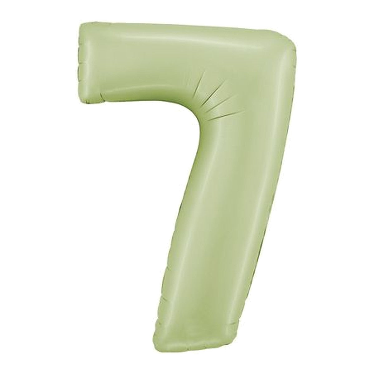Zahlenballon Olive Satin 0–9 (86 cm) – Zahl 7