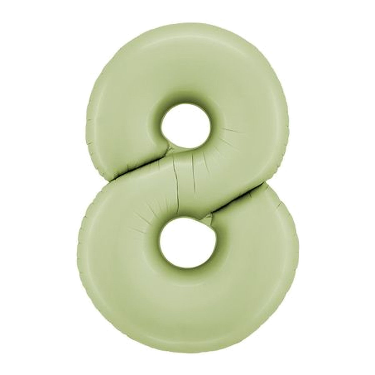 Zahlenballon Olive Satin 0–9 (86 cm) – Zahl 8