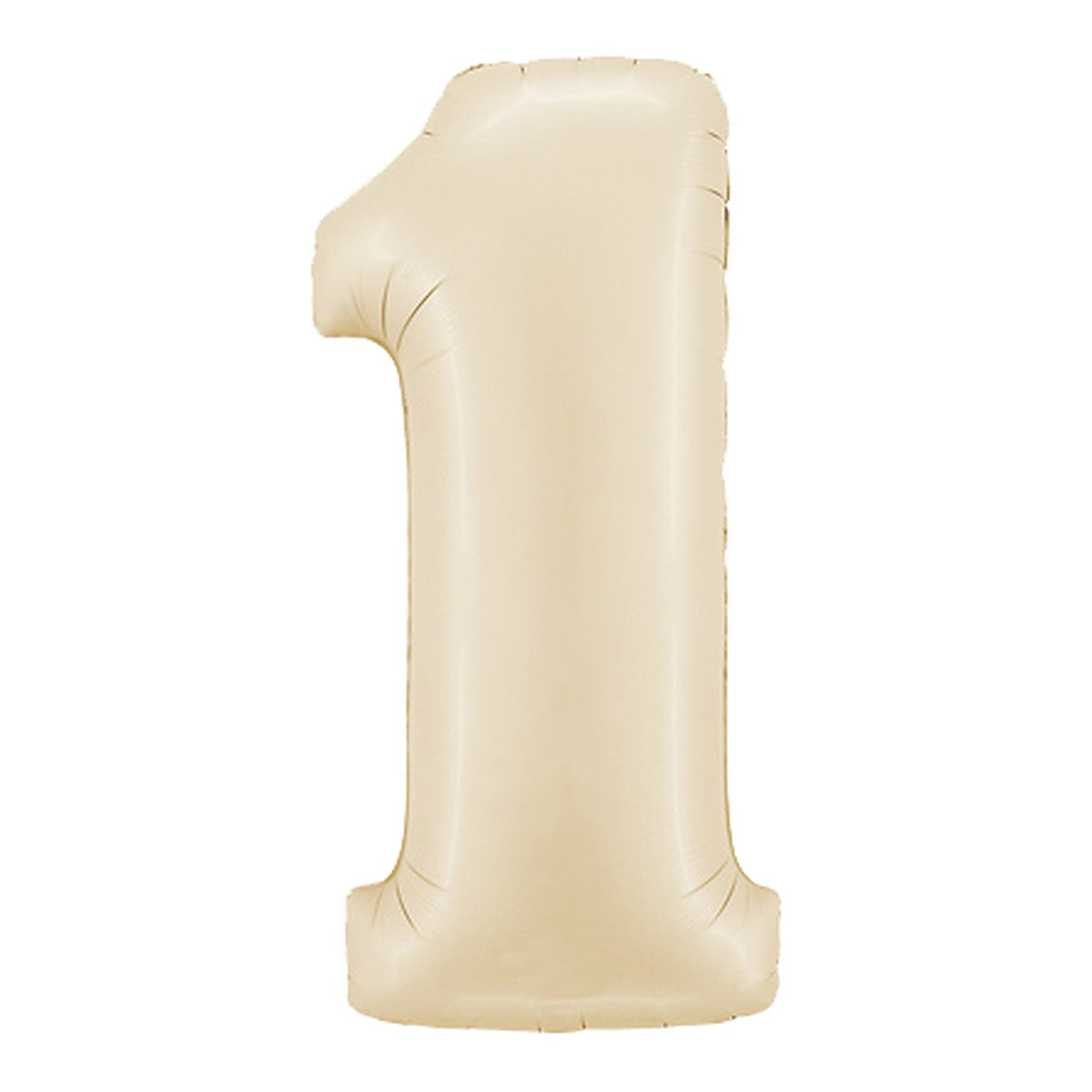 Zahlenballon Midi Creme Satin 0–9 (65 cm) – Zahl 1