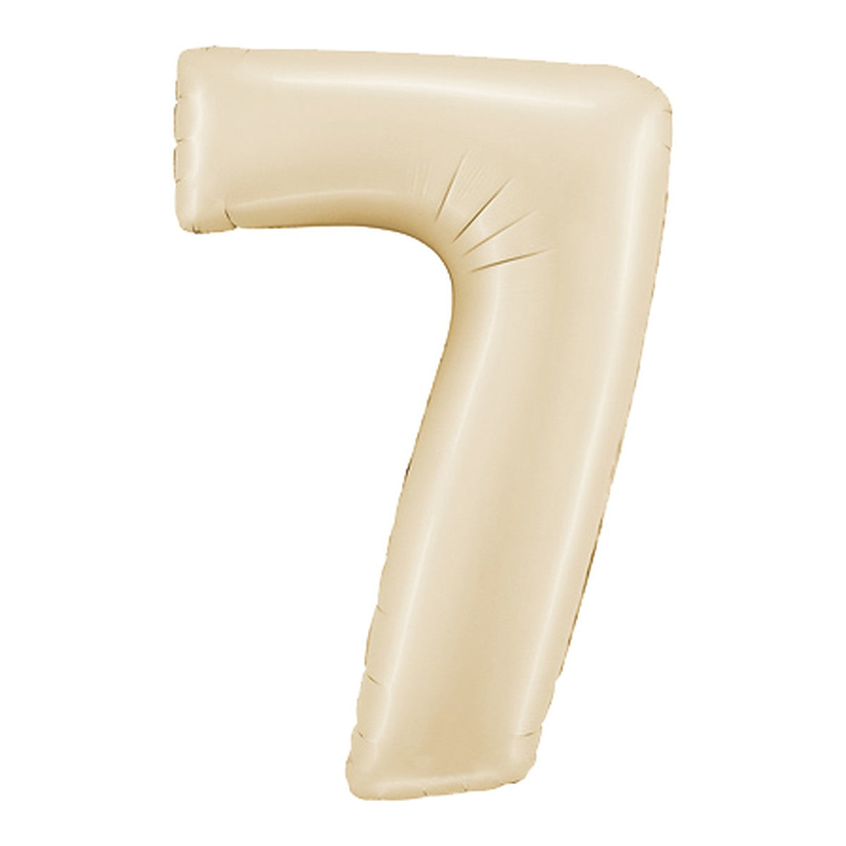 Zahlenballon Midi Creme Satin 0–9 (65 cm) – Zahl 7