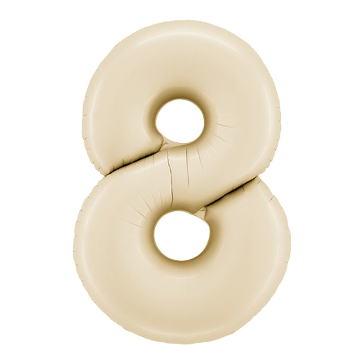 Zahlenballon Midi Creme Satin 0–9 (65 cm) – Zahl 8