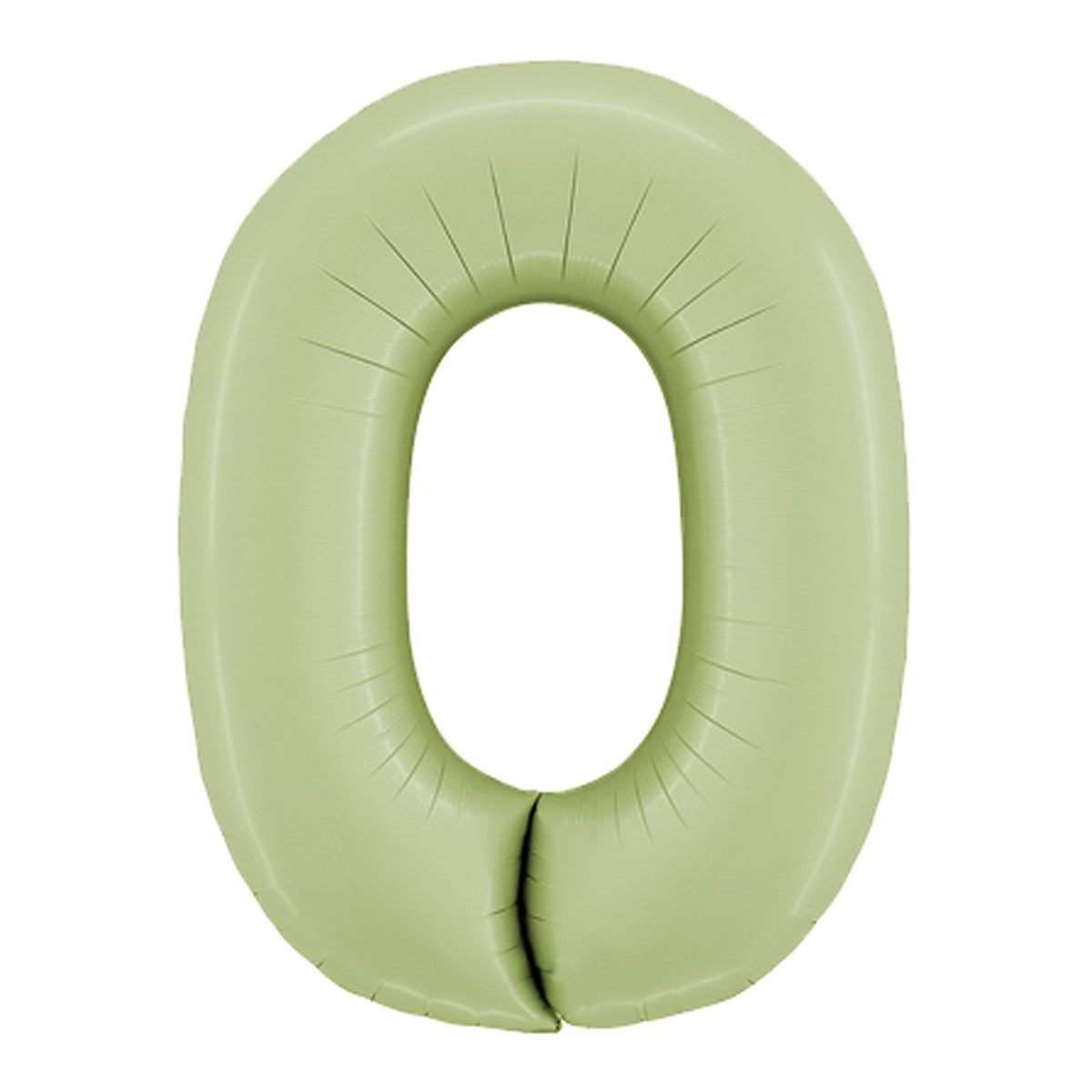 Zahlenballon Midi Olive Satin 0–9 (65 cm) – Zahl 0