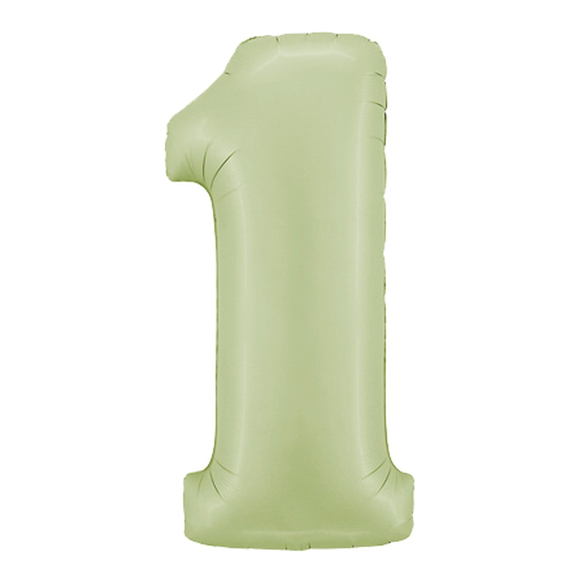 Zahlenballon Midi Olive Satin 0–9 (65 cm) – Zahl 1