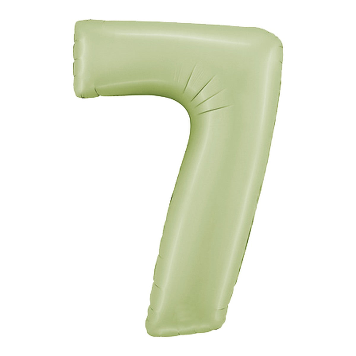 Zahlenballon Midi Olive Satin 0–9 (65 cm) – Zahl 7
