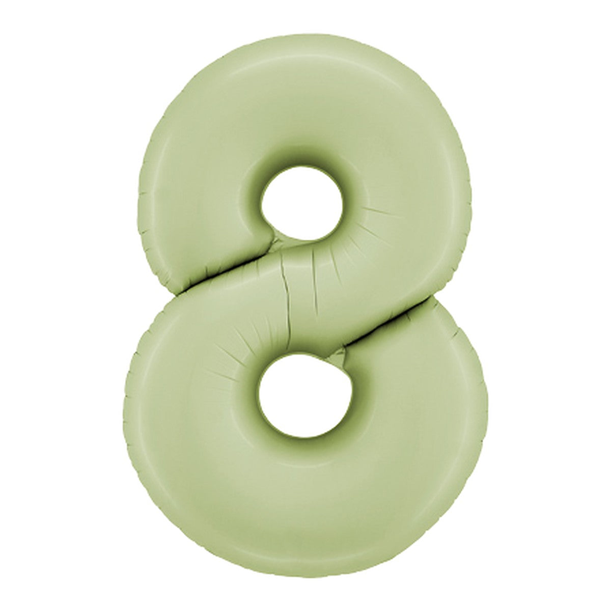 Zahlenballon Midi Olive Satin 0–9 (65 cm) – Zahl 8